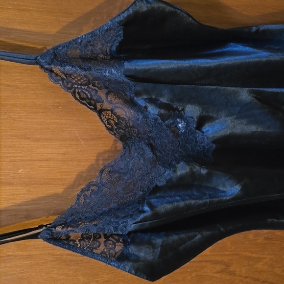 Victoria's Secret Black Satin Slip Dress - Picture 2 of 4